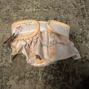 Pink and Yellow Dog Diaper-small